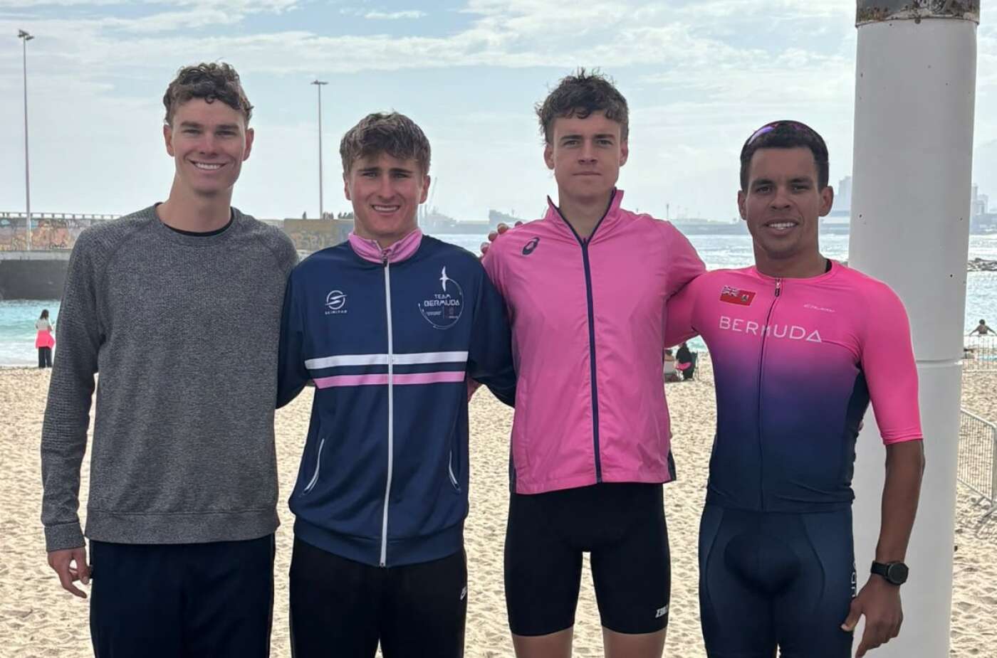 Bermuda athletes together after racing