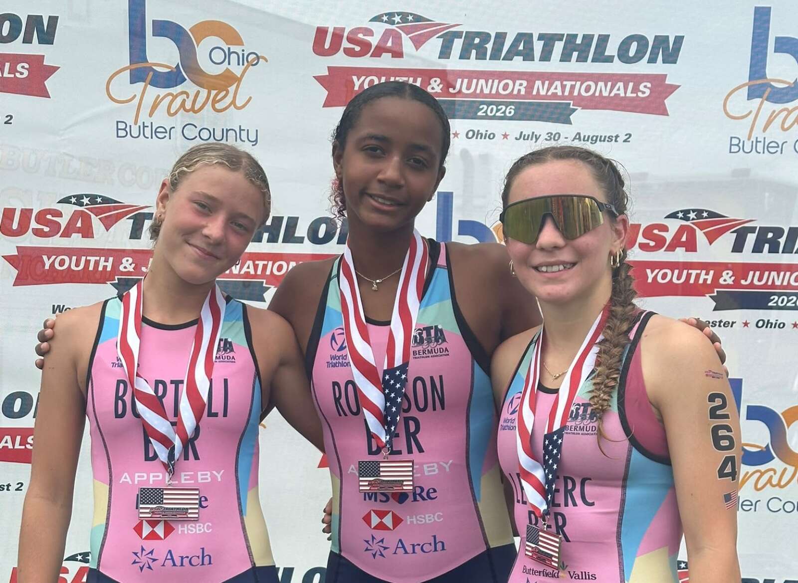 Bermuda junior girls at the USA Triathlon Youth and Junior Nationals